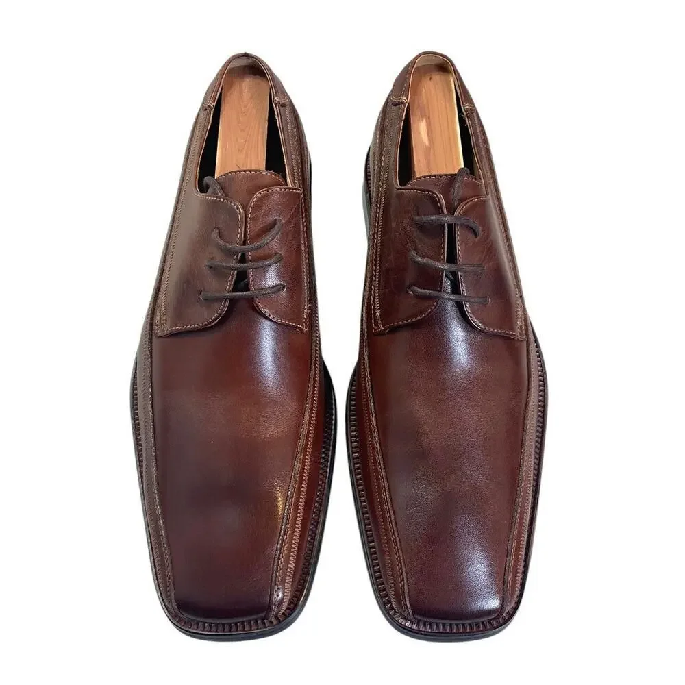 Stacy Adams Hanson Men’s Leather Dress Shoes Brown Size 8.5M New in Box Oxford